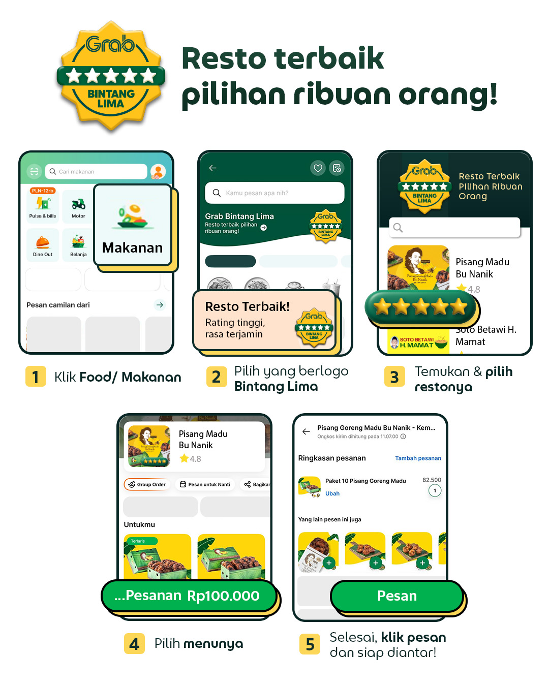 Grab Bintang Lima jadi panduan kuliner terpercaya