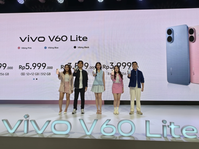 vivo V60 Lite resmi meluncur, desain kece asik buat main gim