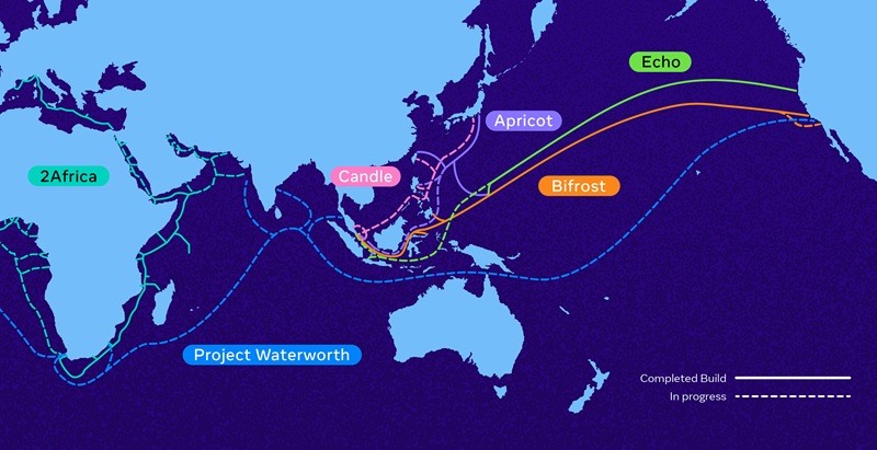 Meta luncurkan kabel laut Candle terbesar Asia