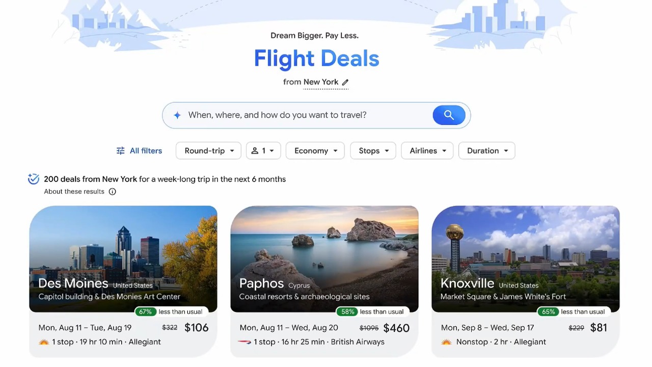 Rencana liburan jadi mudah pakai Google AI Flight Deals