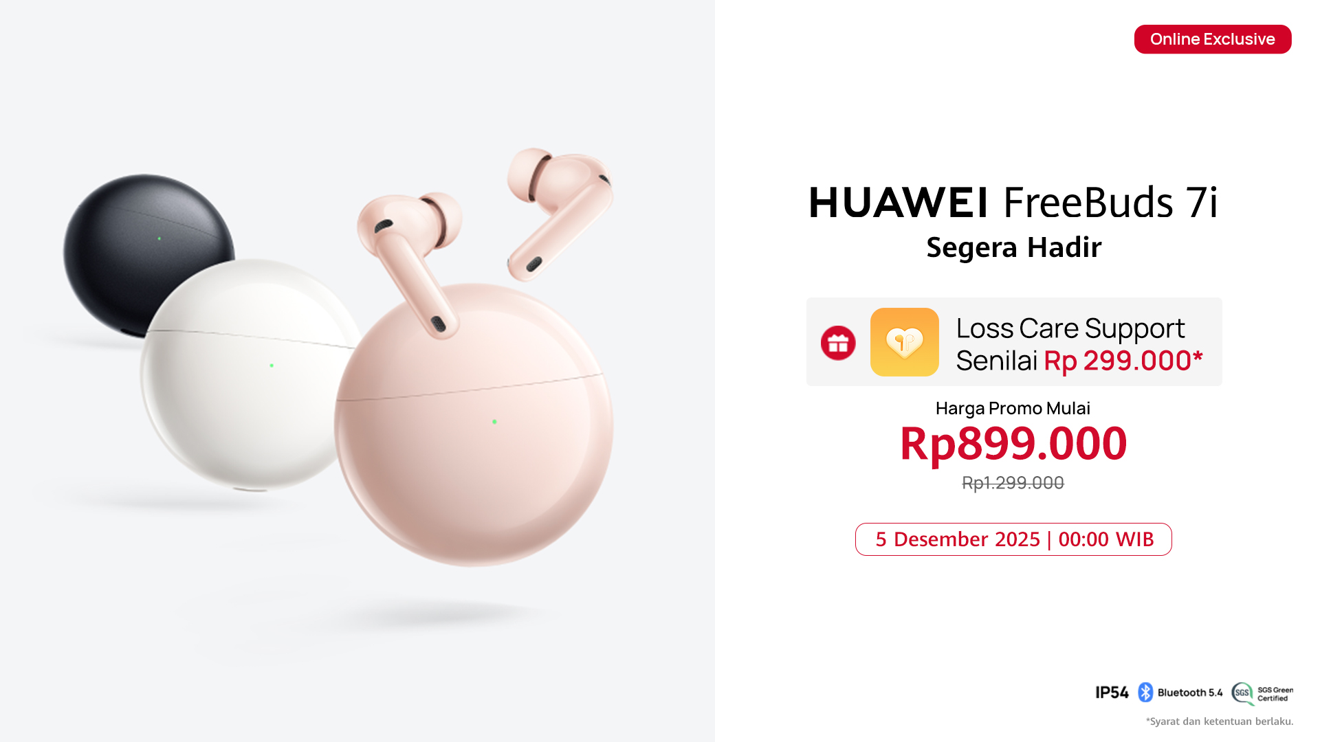 Huawei FreeBuds 7i siap hadir ke Indonesia, ada ANC cuma Rp800 ribuan