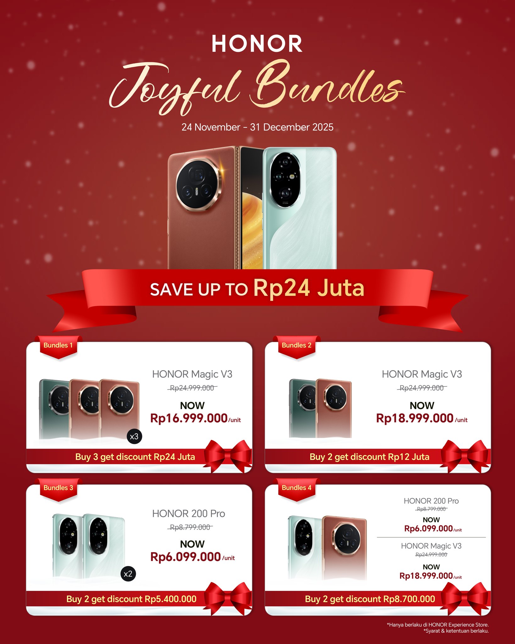 Hemat hingga Rp24 Juta, HONOR Joyful Bundles hadir hingga akhir tahun!