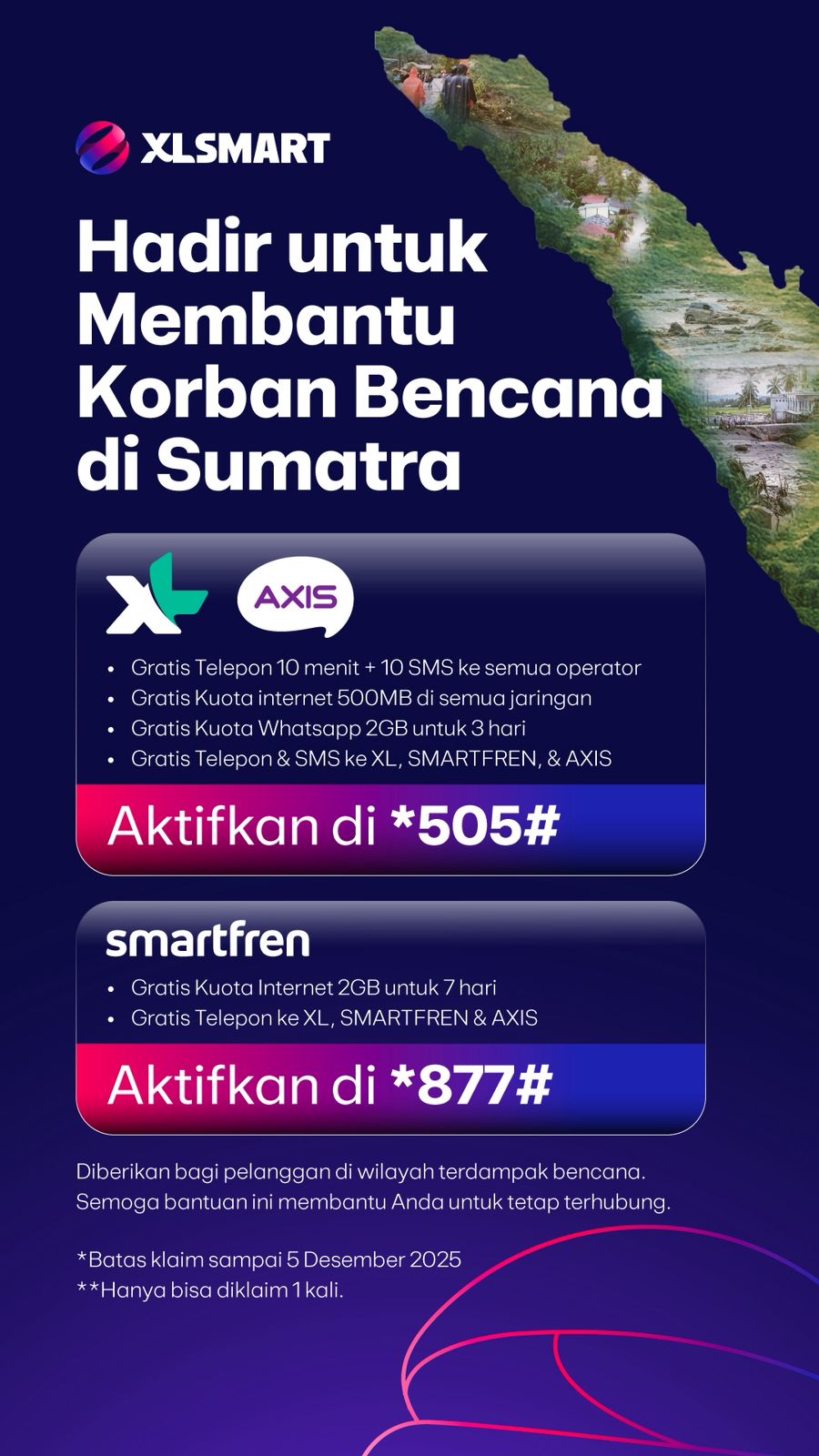 XLSMART percepat pemulihan jaringan Sumatra, berikan dukungan layanan gratis