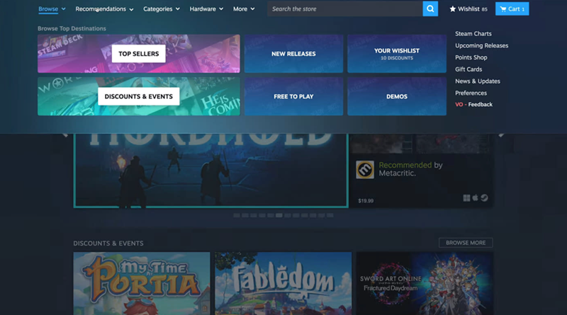 Steam dan game online Valve mengalami gangguan sebagian