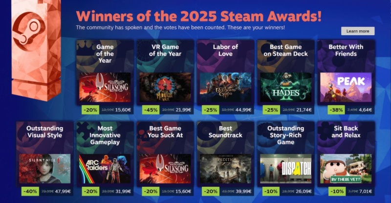 Hollow Knight: Silksong sabet 2025 Steam GOTY Award