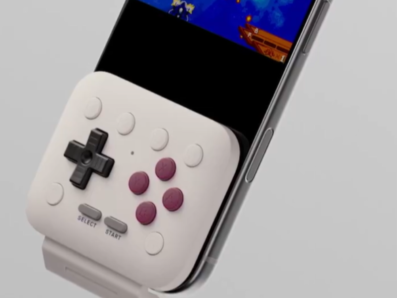 8BitDo FlipPad gamepad unik main game HP mode vertikal