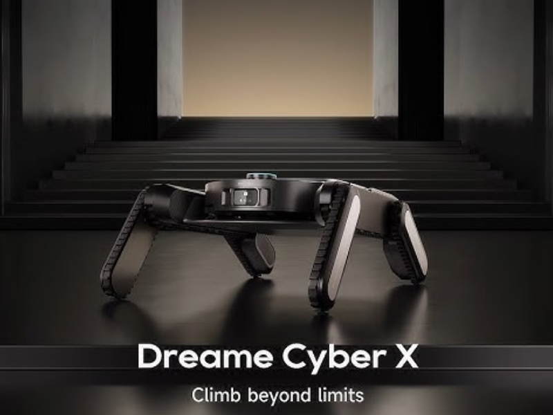 Dreame Cyber X robot vacuum berkaki bisa panjat anak tangga