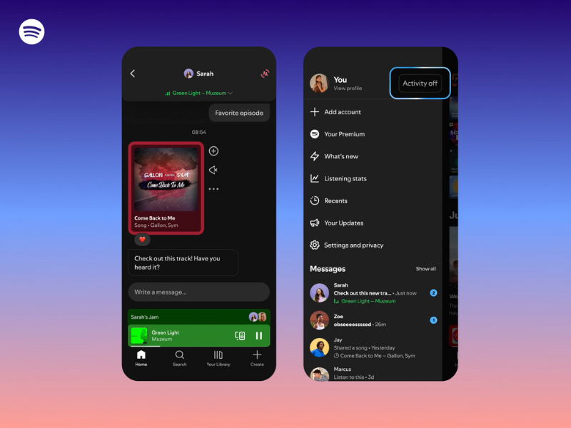 Spotify makin mirip media sosial dengan fitur Listening Activity