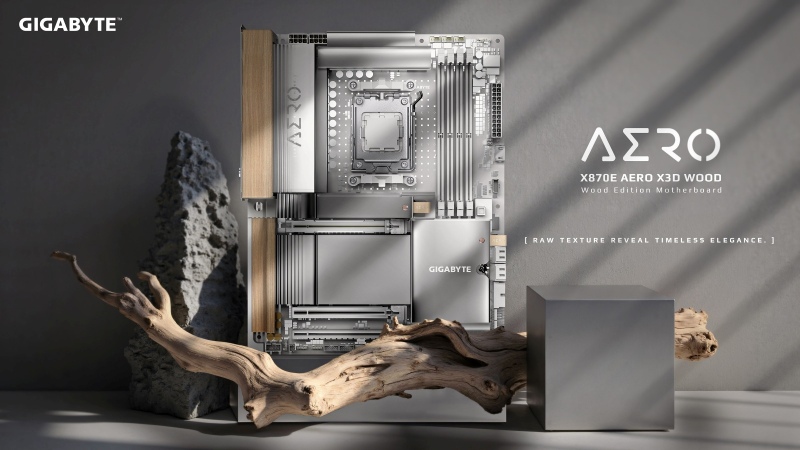 GIGABYTE X870E AERO X3D WOOD, perpaduan alam dan teknologi