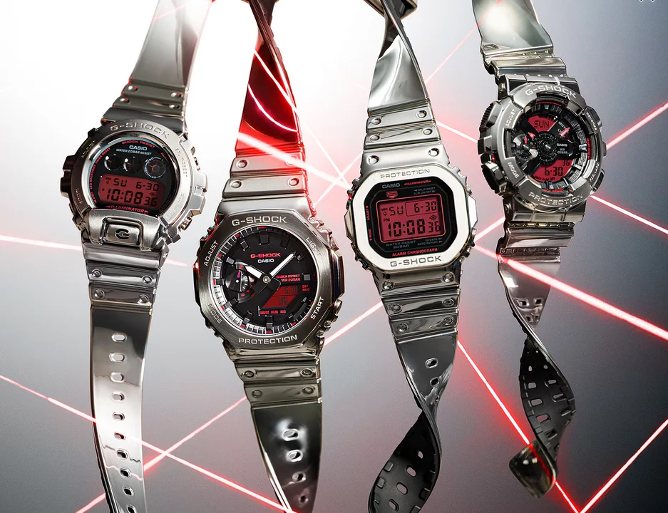 Casio rilis koleksi G-Shock "Metal & Red" yang berani