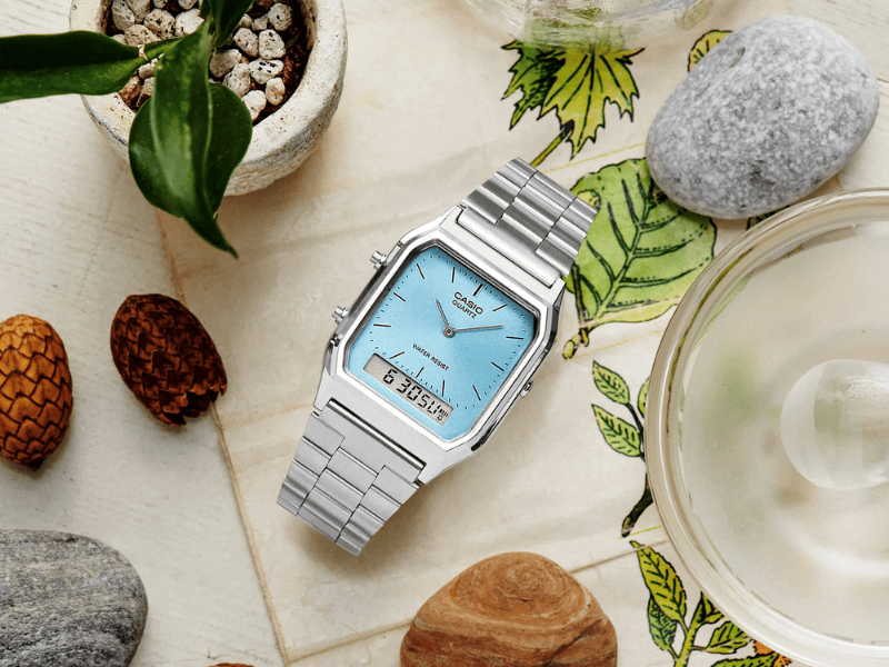 Casio rilis jam vintage AQ230A-2A1M desain analog digital