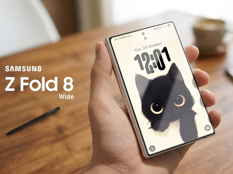 Render Samsung Galaxy Z Fold 8 Wide bocor, punya ukuran unik