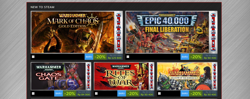 Deretan judul game klasik Warhammer kini hadir di Steam