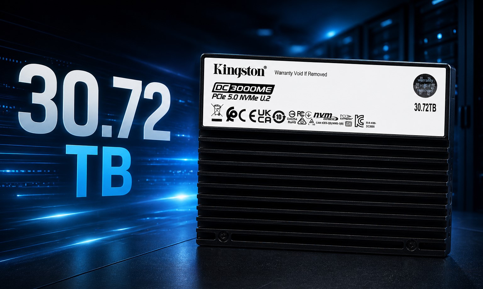 Kingston hadirkan SSD DC3000ME Gen 5.0 U.2 NVMe, hadir untuk pusat data AI berkecepatan tinggi