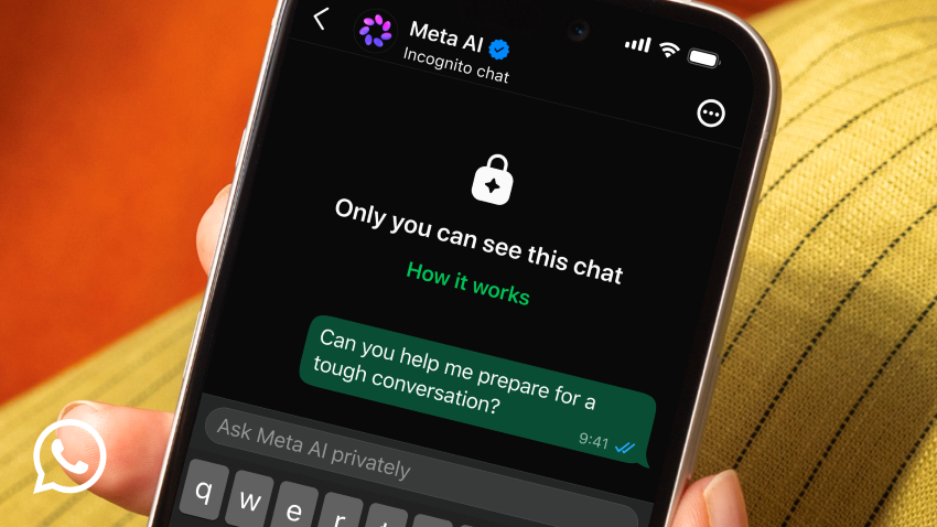 Incognito hadir di WhatsApp, chat dengan AI lebih privat