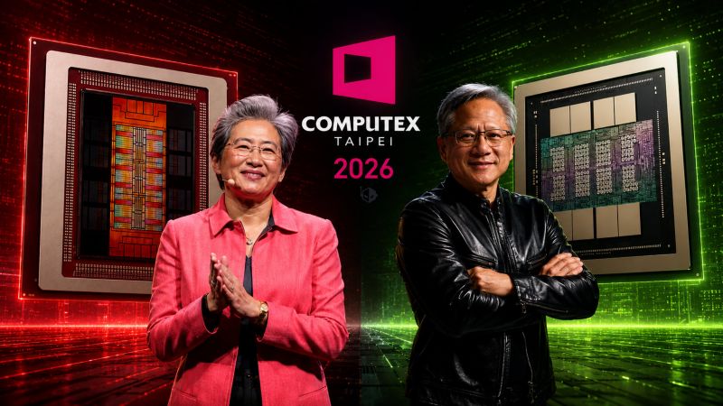 Jensen Huang dan Lisa Su sudah hadir di Taiwan jelang Computex 2026 Juni mendatang